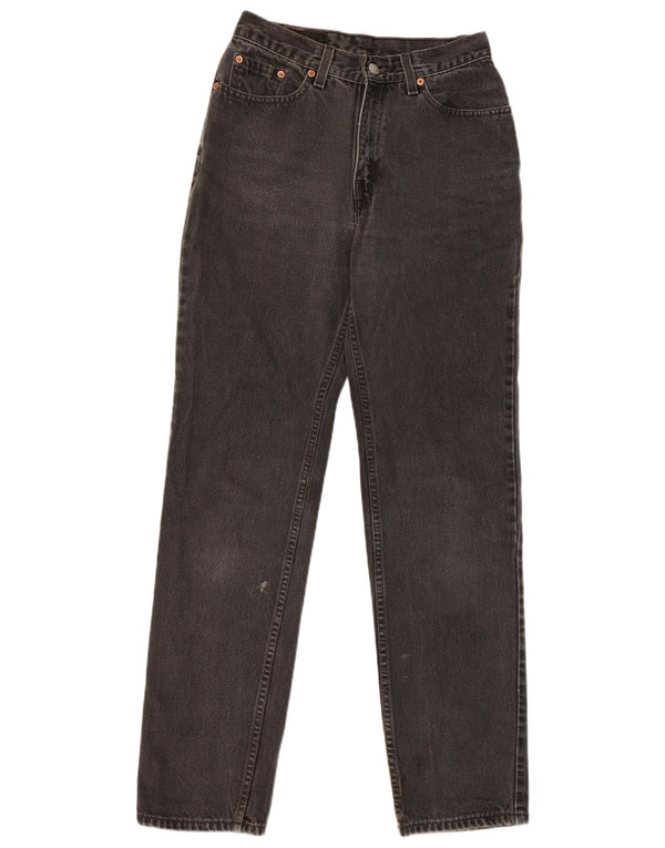 Levi's Womens 512 Slim Fit Straight Jeans US 9 Medium W26 L31 Black Bomuld