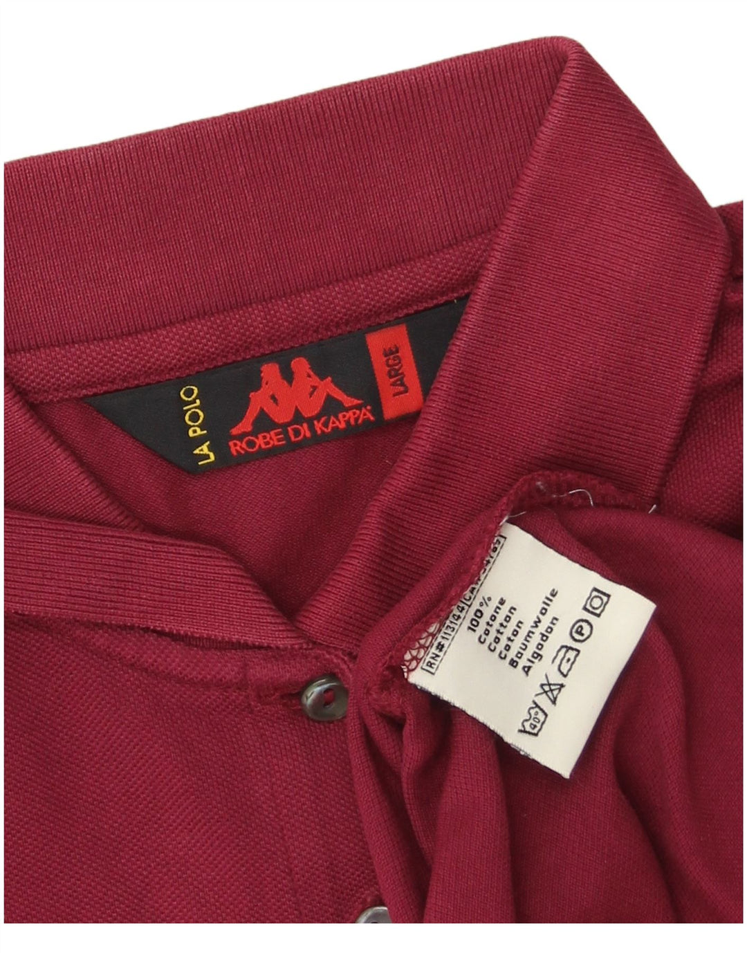 Kappa Dame Polo Shirt UK 16 Stor rødbrun bomuld