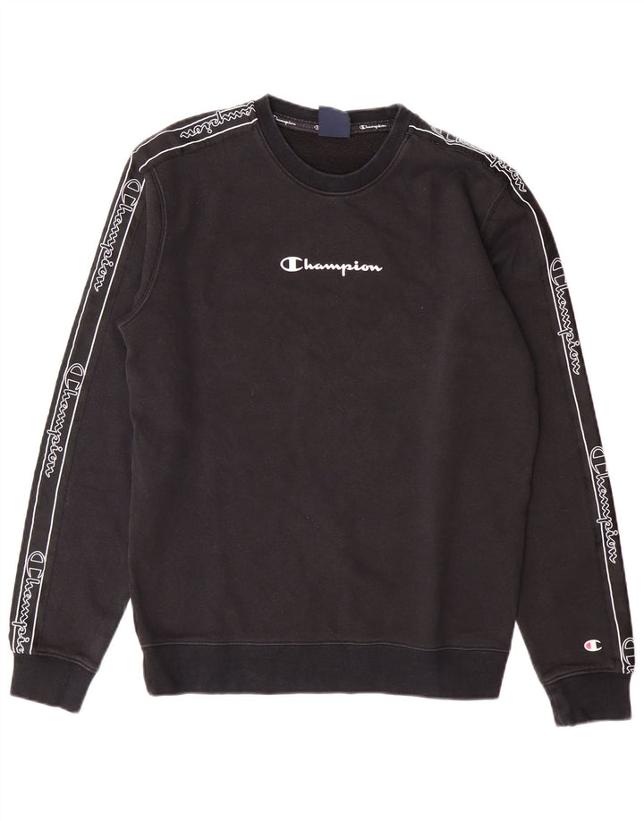 Champion Herre Grafisk Sweatshirt Jumper lille sort bomuld