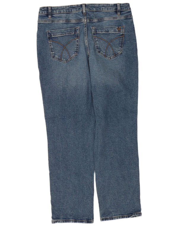 Besætningstøj Damekæreste Straight Jeans UK 12 Medium W32 L28 Blå