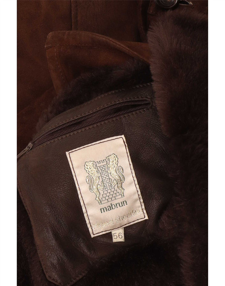 Mabrun Herre Shearling Jacket IT 56 3XL Brun