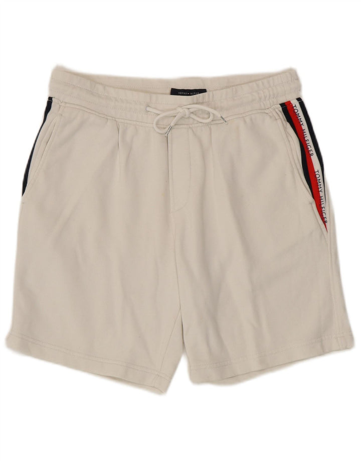 TOMMY HILFIGER Grafiske sportsshorts til mænd Medium hvid bomuld