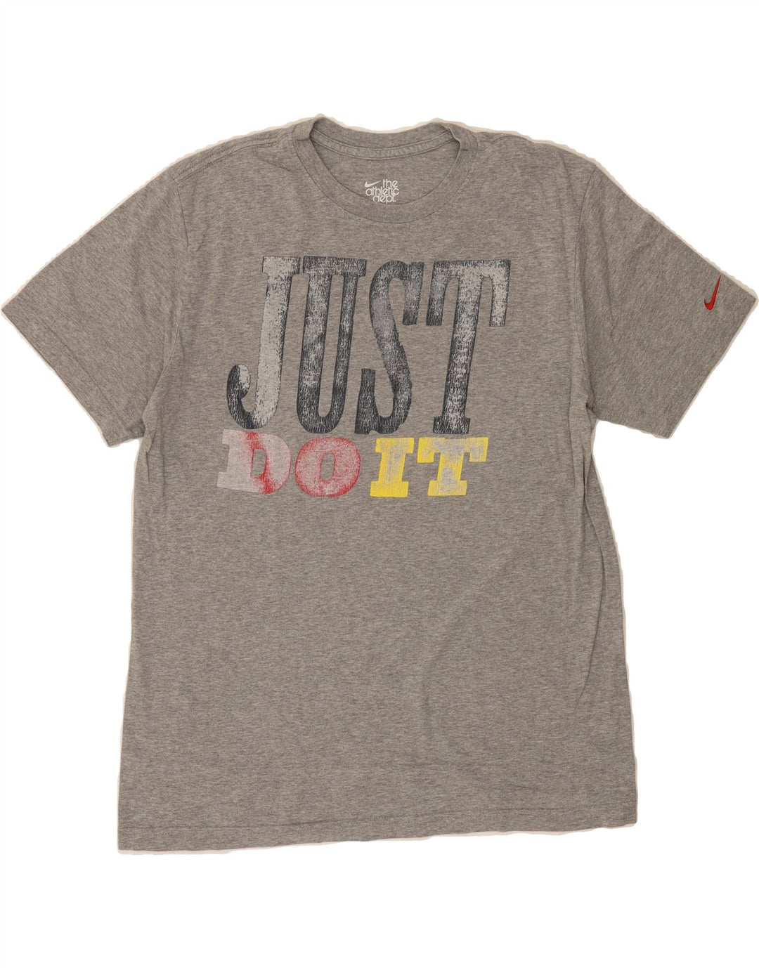 NIKE Mens Standard Fit Graphic T-Shirt Top Large Grey Cotton Vintage Nike and Second-Hand Nike from Messina Hembry 