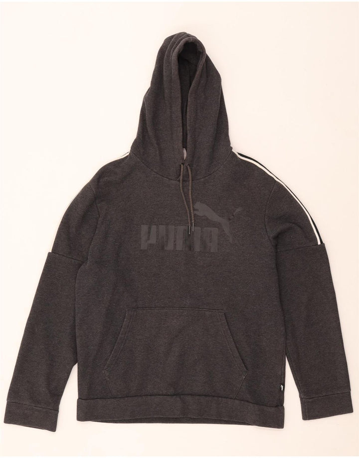 Puma Herre grafisk hættetrøje Jumper Medium Grey Colourblock Bomuld