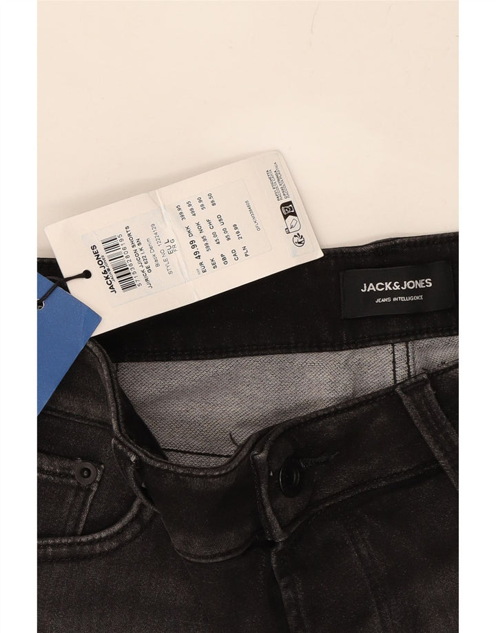 JACK & JONES Mens Distressed Denim Shorts Large W34 Black Cotton Vintage Jack & Jones and Second-Hand Jack & Jones from Messina Hembry 