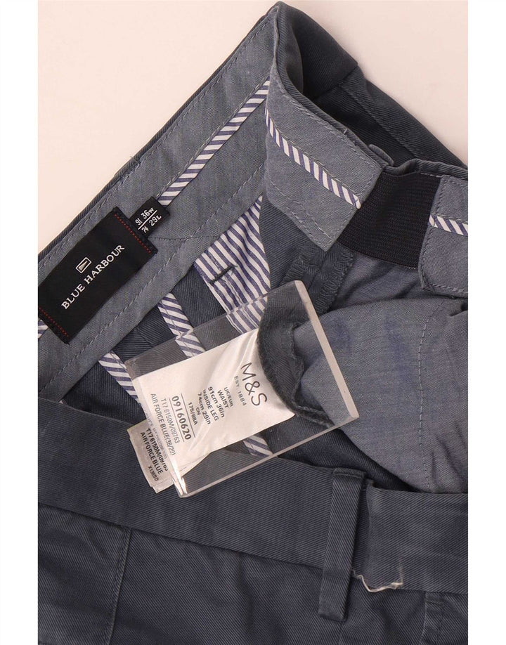 Marks & Spencer Herre Blue Harbor Straight Suit Bukser W36 L29 Navy