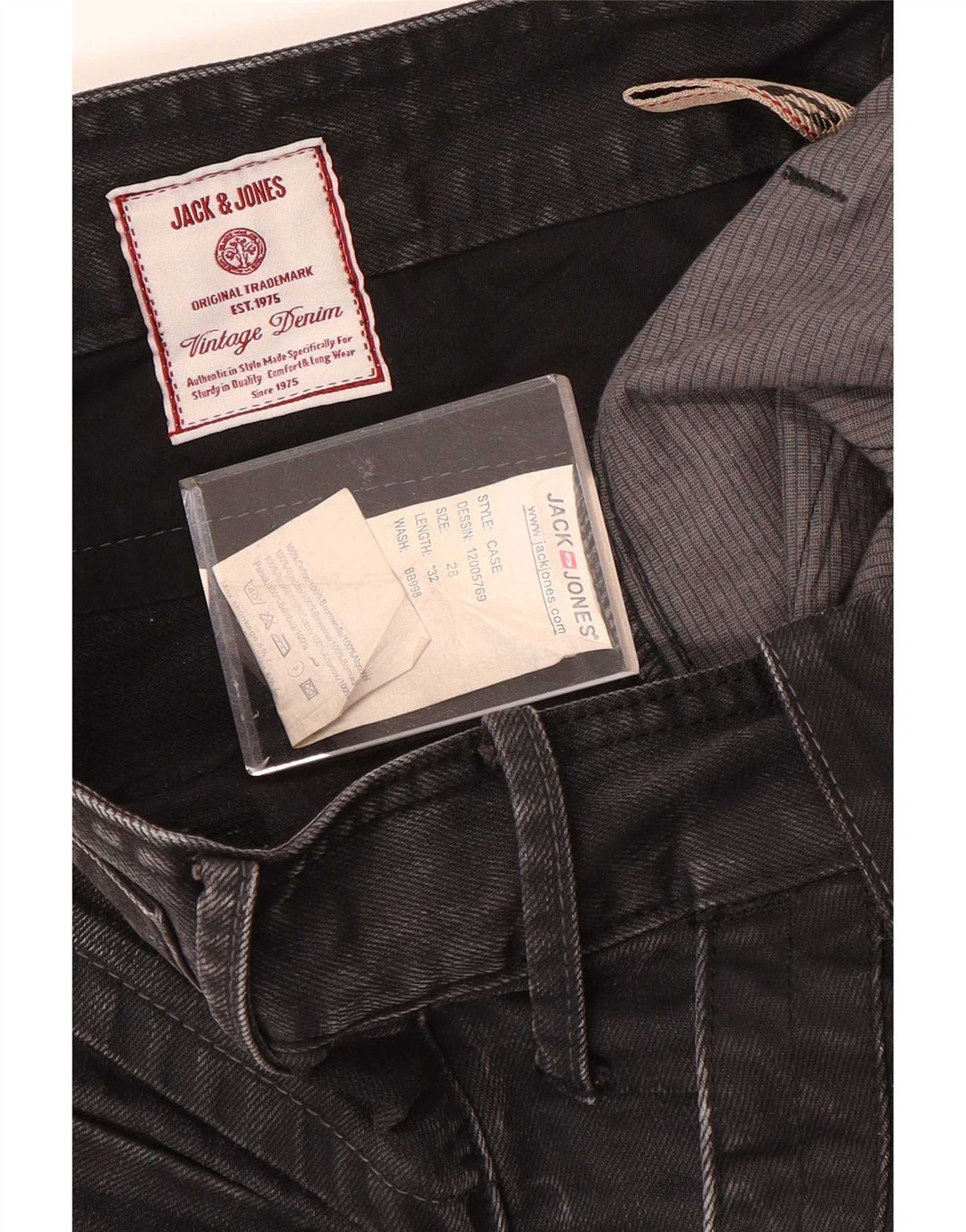 Jack & Jones Herre Cargo Straight Jeans W28 L32 Grå Bomuld