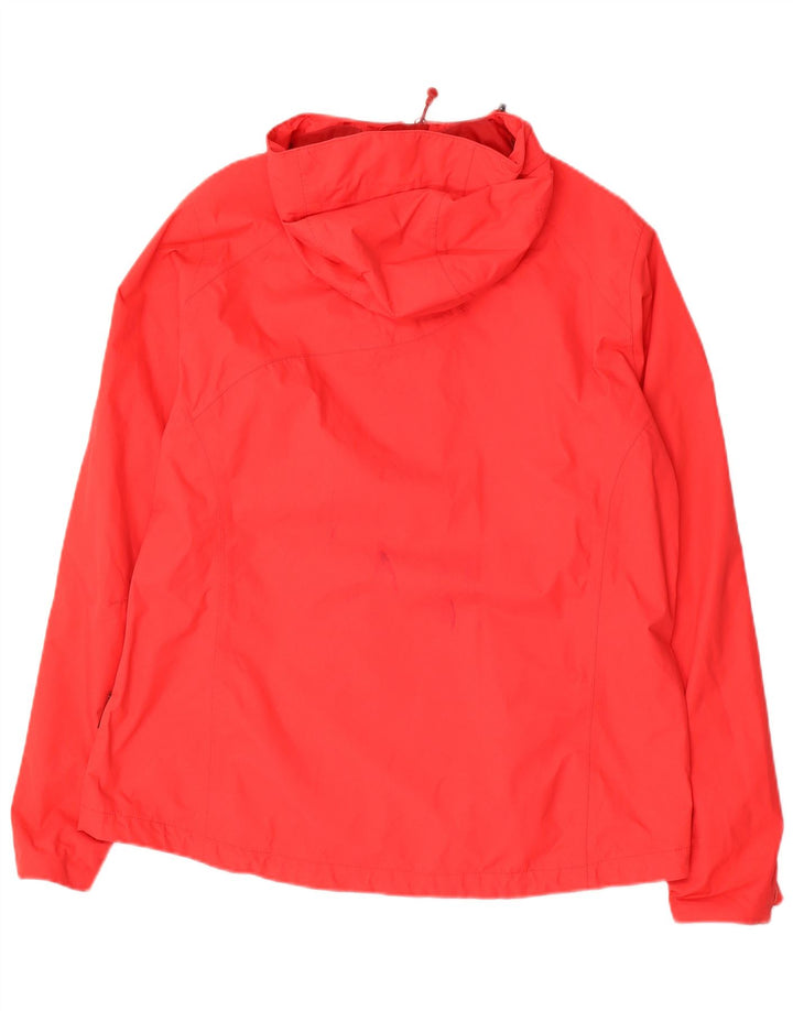 JACK WOLFSKIN Regnjakke med hætte til kvinder UK 18/20 XL rød polyamid