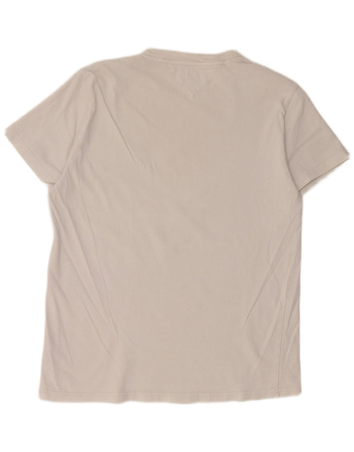 Tommy Hilfiger Herre T-Shirt Top Medium Hvid Bomuld