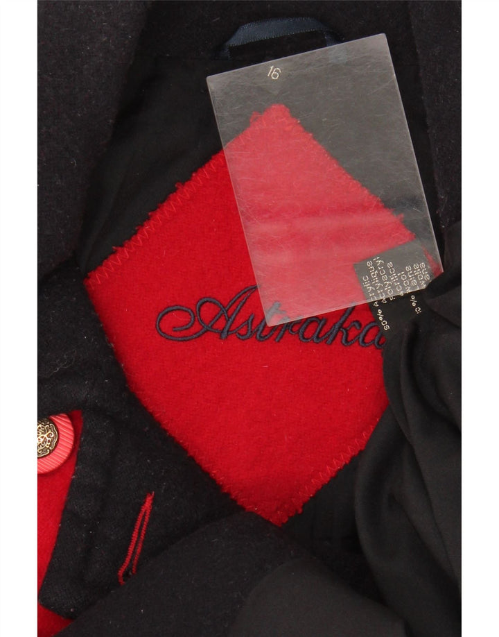 ASTRAKA Womens Double Breasted Coat UK 16 Large Red Acrylic Vintage Astraka and Second-Hand Astraka from Messina Hembry 