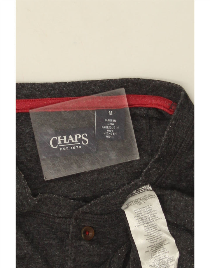 Chaps Herre Top Langærmet Medium Grey Flecked Bomuld