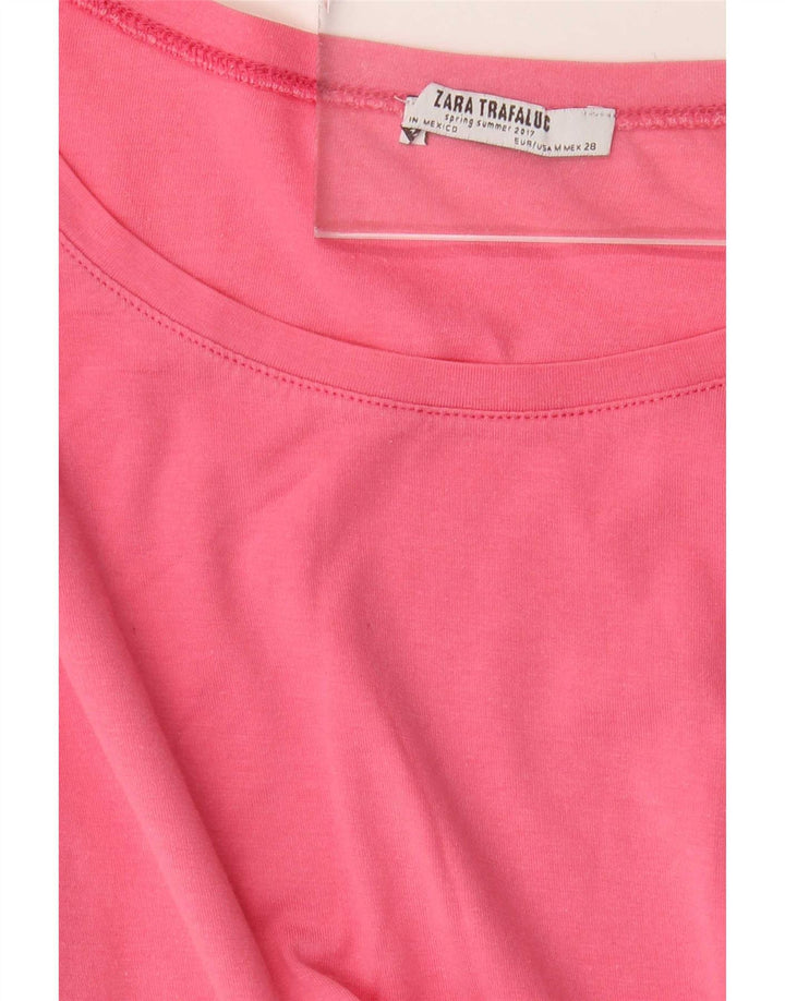 Zara Dame Trafaluc T-Shirt Top UK 14 Medium Pink