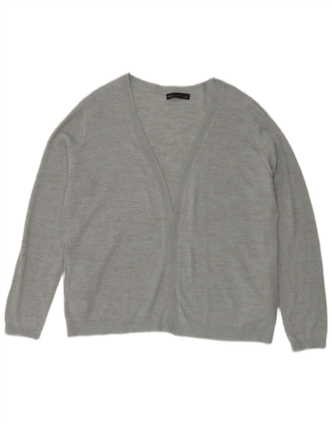Marks & Spencer Dame oversized cardigan sweater UK 16 Large Blue Flecked