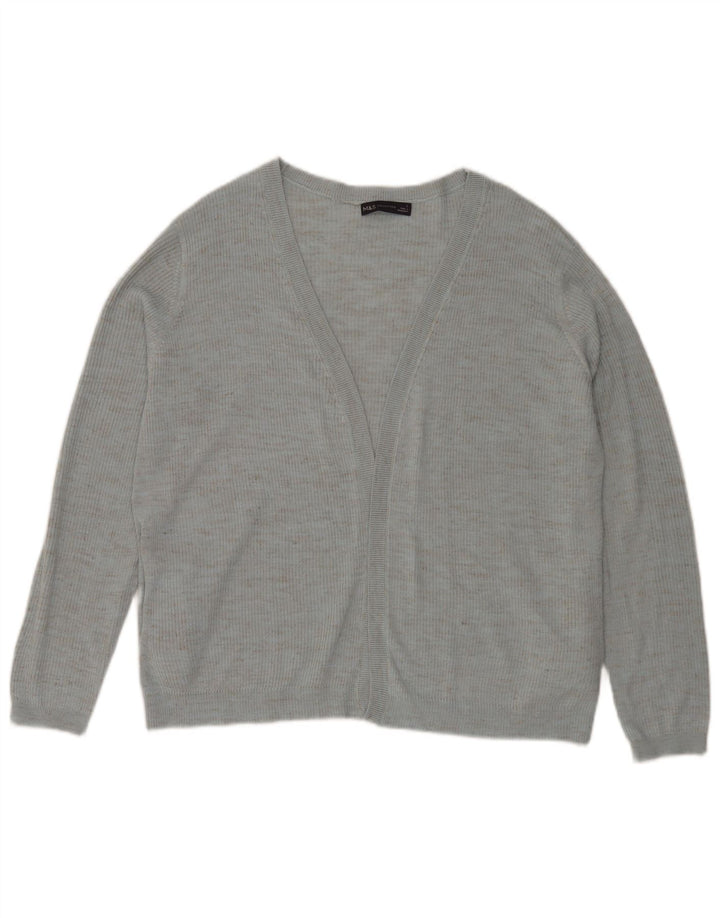 Marks & Spencer Dame oversized cardigan sweater UK 16 Large Blue Flecked