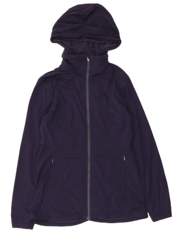 Lululemon Dame Hooded Windbreaker Jacket US 8 Medium Navy Blue Nylon