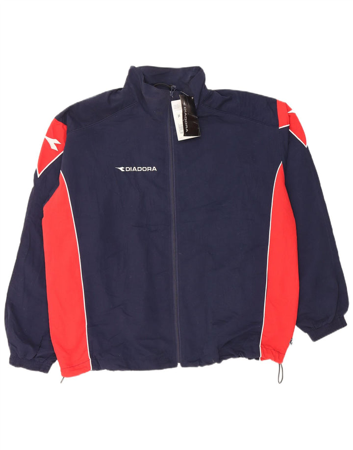 Diadora Træningsdragt til mænd Topjakke XL Marineblå Colourblock Polyester