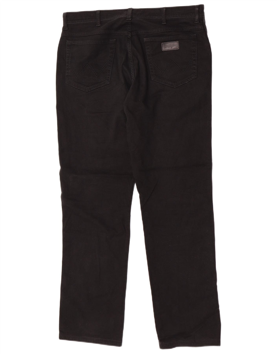 Wrangler Herre Texas Stretch Straight Jeans W36 L32 Sort Bomuld