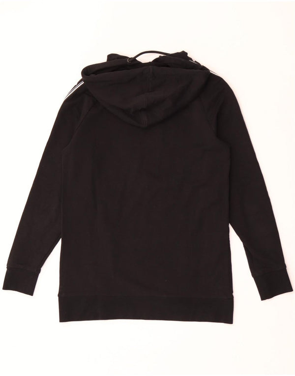 Ellesse Womens Longline Grafisk Hoodie Jumper UK 6 XS Black Colourblock
