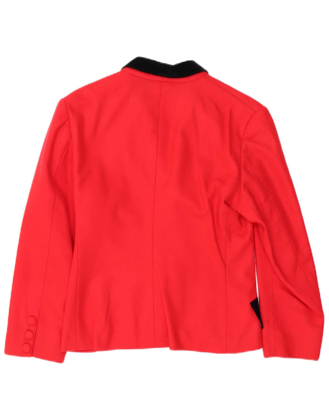 Vintage dame 2-knaps blazerjakke UK 12 medium rød farveblok
