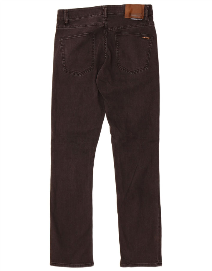 Volcom Herre Vorta Slim Straight Jeans W28 L31 Sort Bomuld