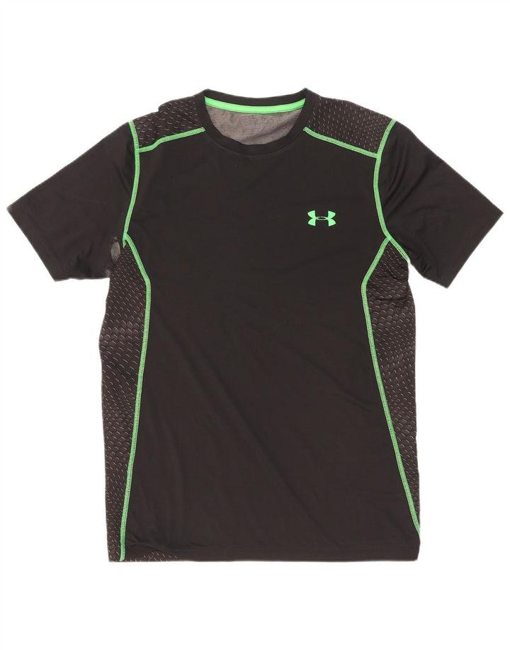 Under Armour Herre T-Shirt Top Lille Sort Geometrisk Polyester