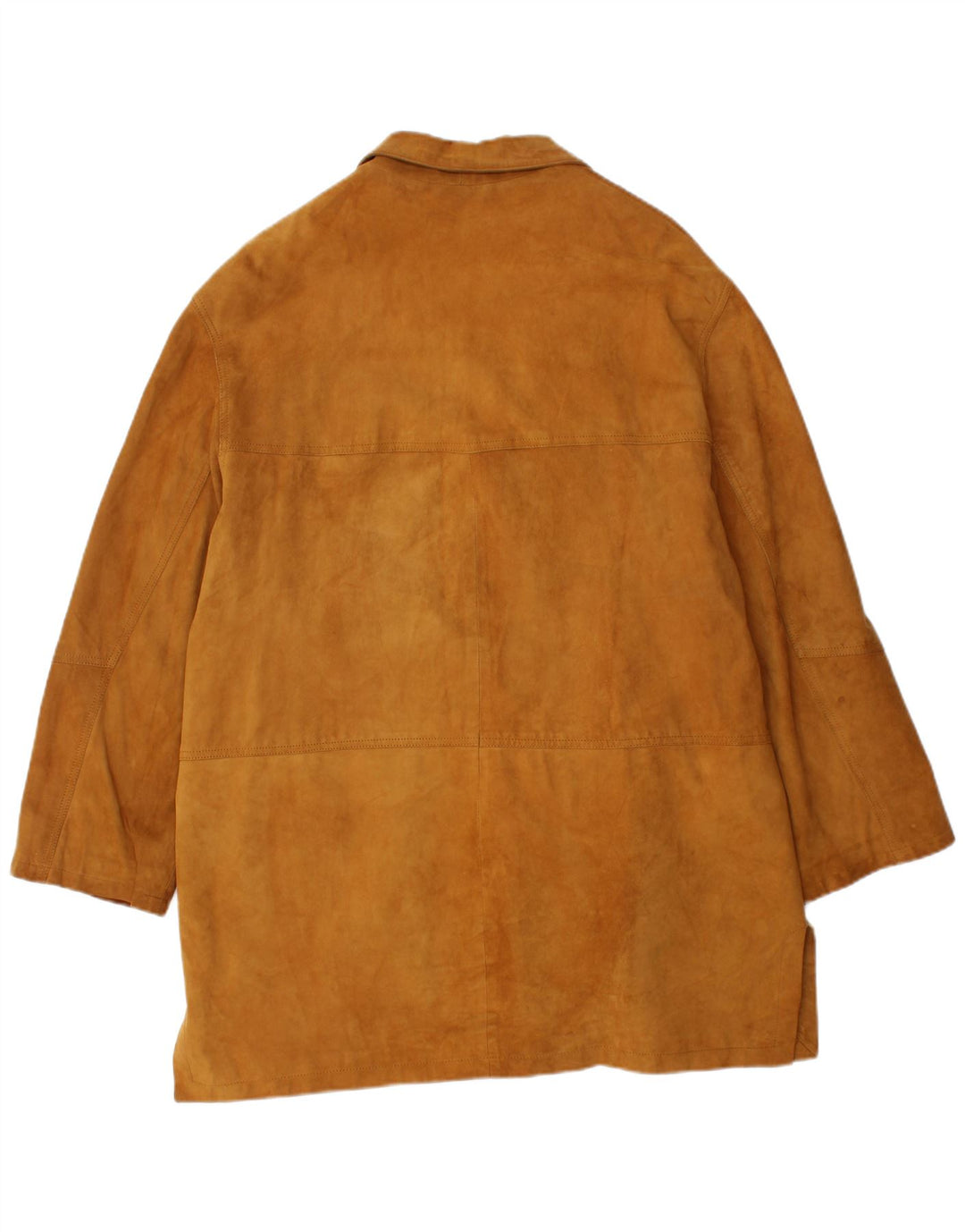 VINTAGE Dame ruskindsjakke UK 18 XL brunt læder