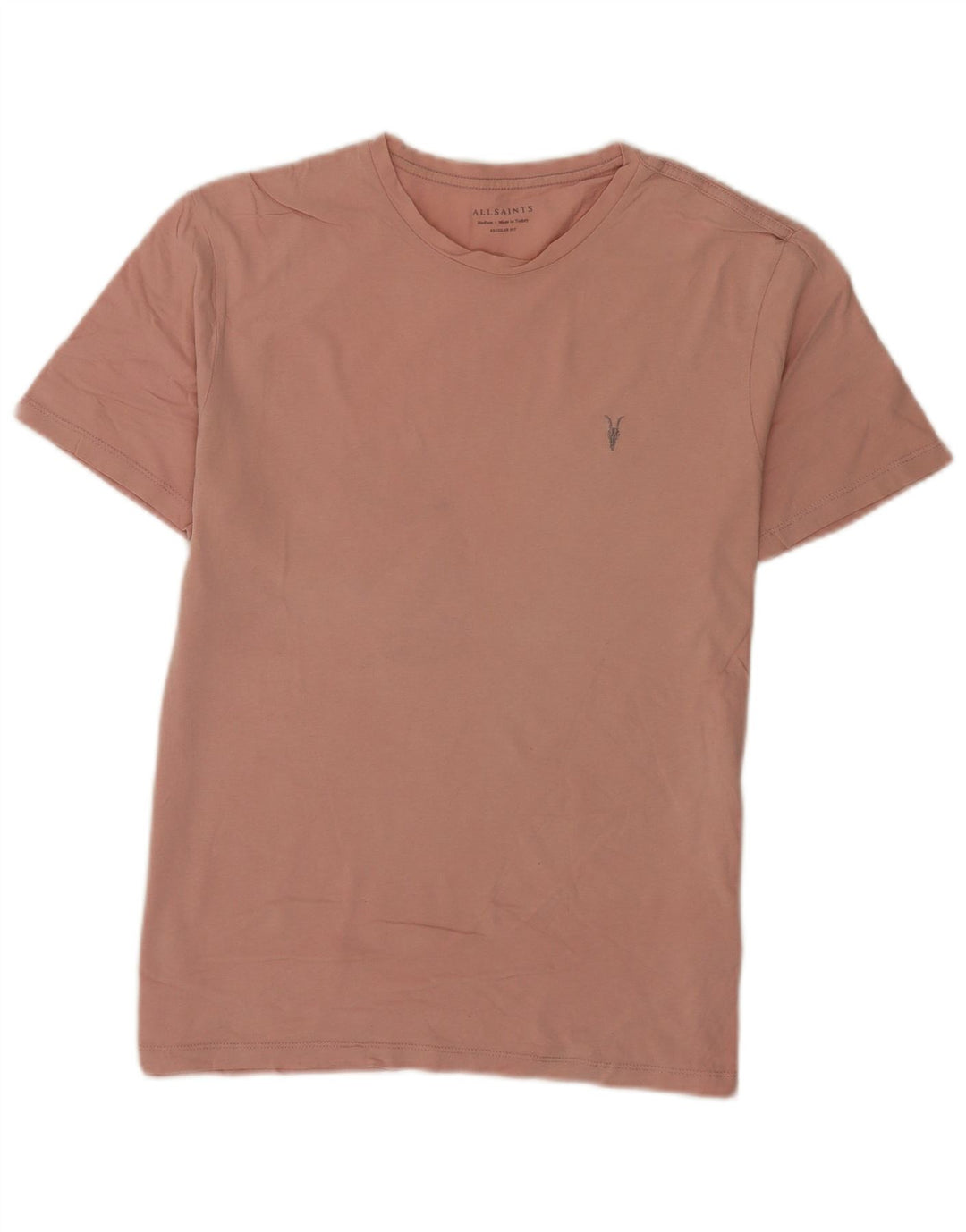 All Saints Herre Regular Fit T-shirt Top Medium Pink Bomuld