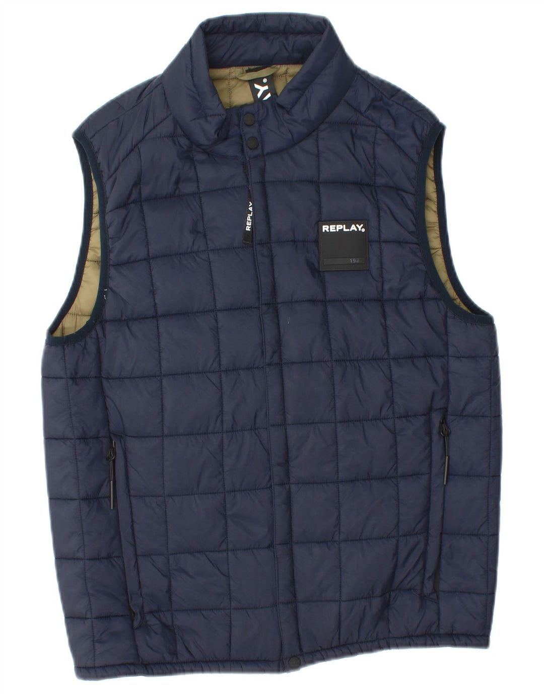 REPLAY Boys Polstret Gilet 11-12 år Medium Navy Blue