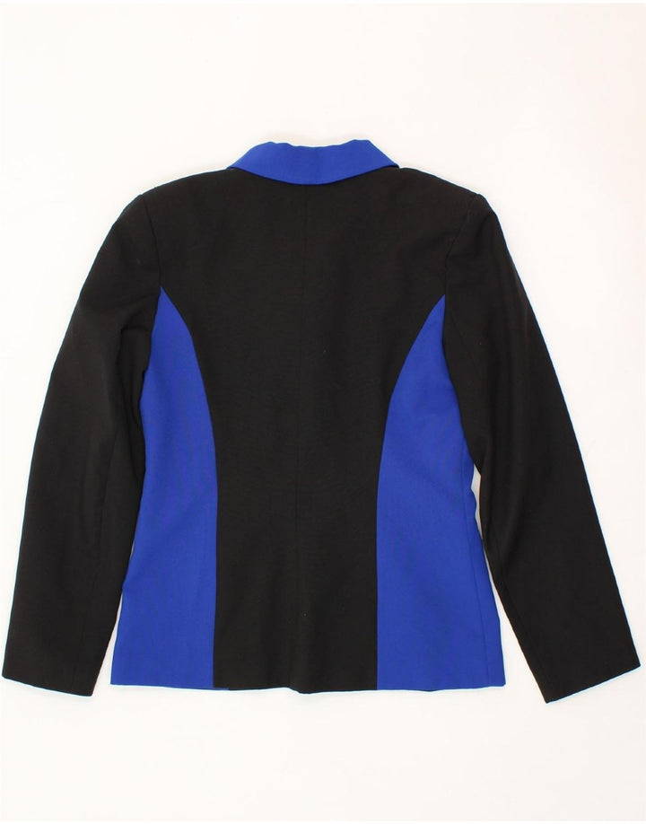 PIMKIE Womens 3 Button Blazer Jacket IT 44 Medium Black Colourblock Vintage Pimkie and Second-Hand Pimkie from Messina Hembry 