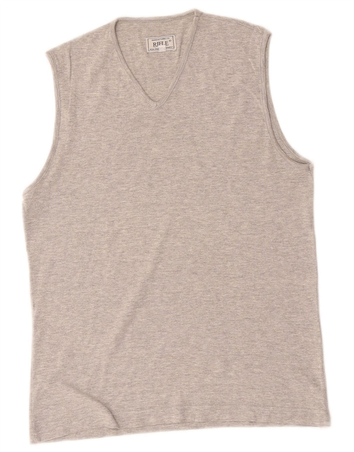 Rifle Dame Vest Top UK 14 Medium Grey Flecked Bomuld
