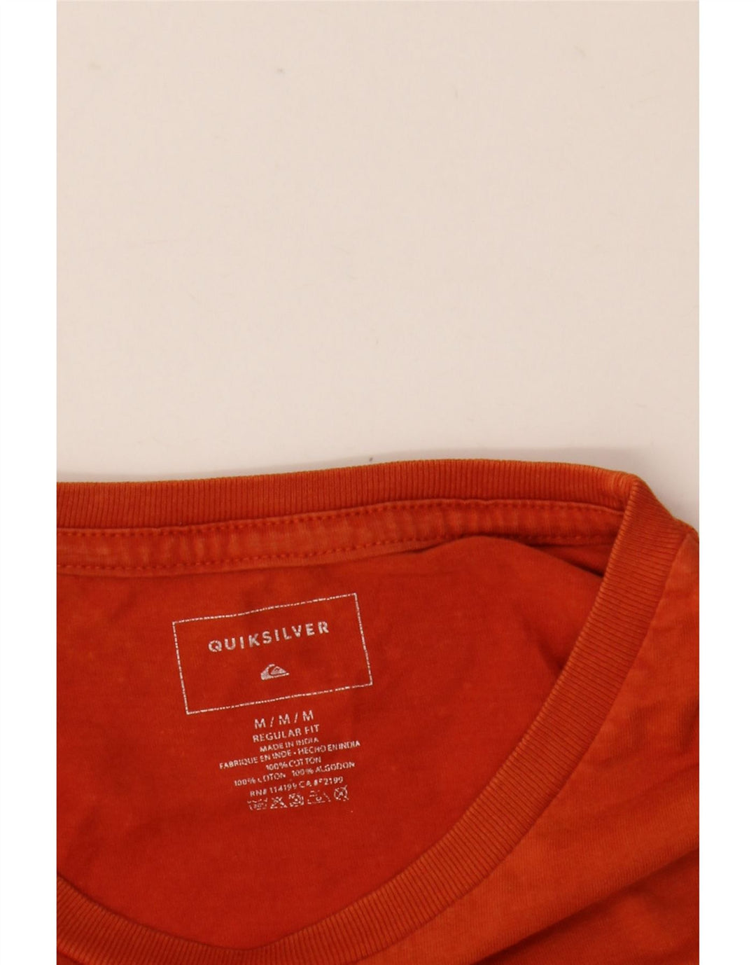 Quiksilver Herre Regular Fit Grafisk T-shirt Top Medium Orange Bomuld
