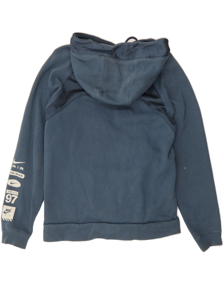 NIKE Mens Graphic Hoodie Jumper Small Blue Cotton Vintage Nike and Second-Hand Nike from Messina Hembry 