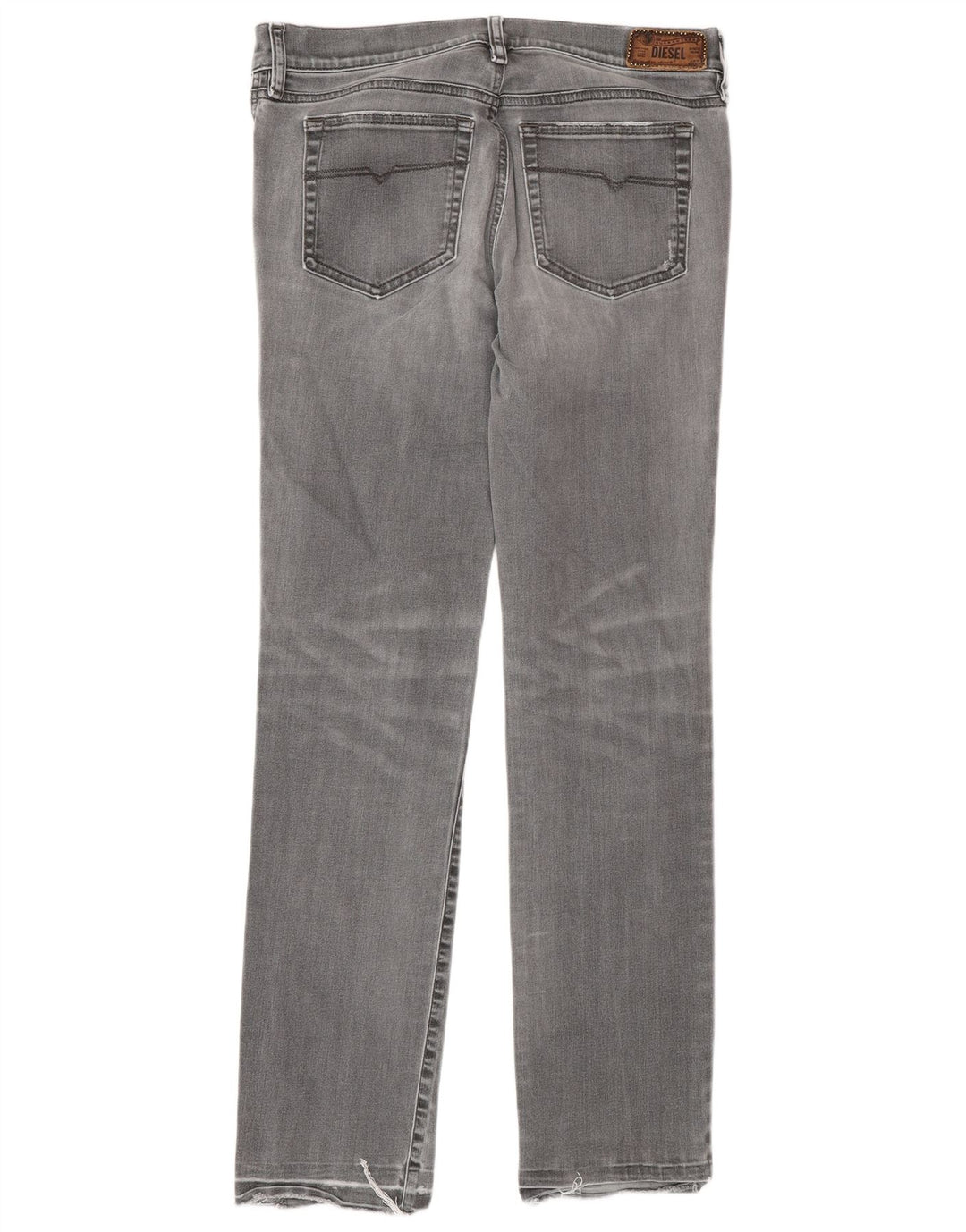 Diesel Dame Regular Slim Straight Jeans W31 L32 Grå Bomuld