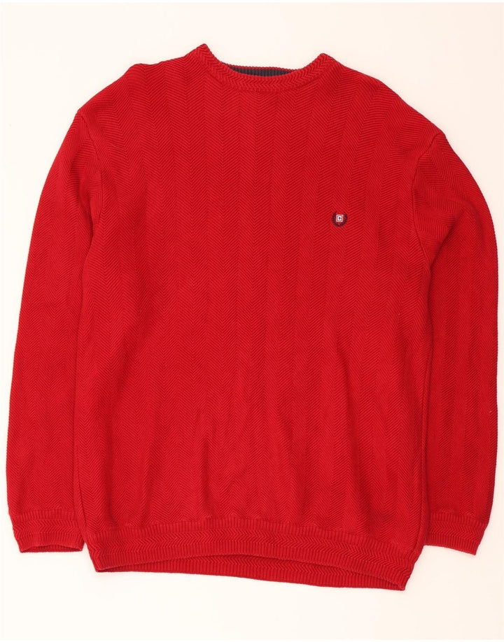 CHAPS Mens Crew Neck Jumper Sweater XL Red Cotton Vintage Chaps and Second-Hand Chaps from Messina Hembry 