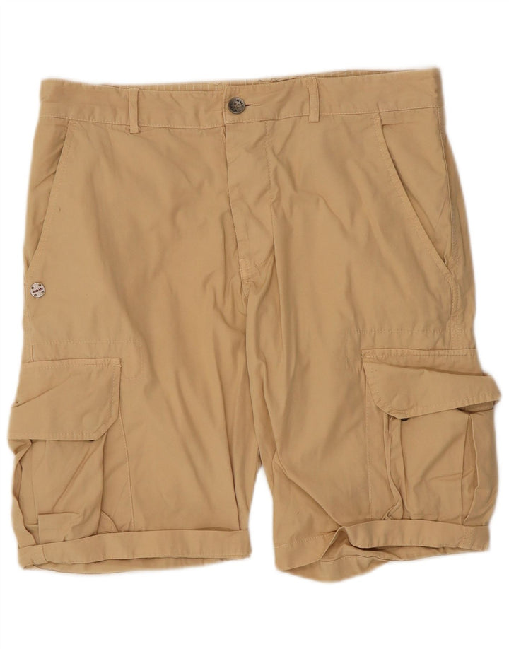 40WEFT Mens Cargo Shorts W32 Medium Beige Cotton