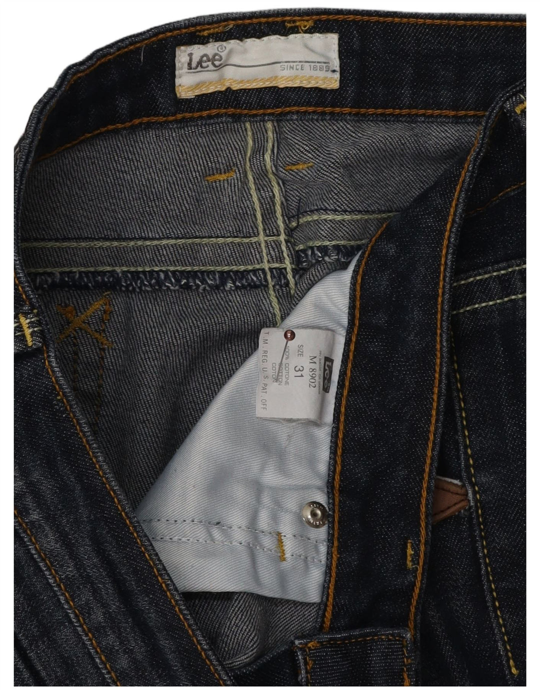 LEE Womens Cropped Jeans W31 L25 Blå Bomuld