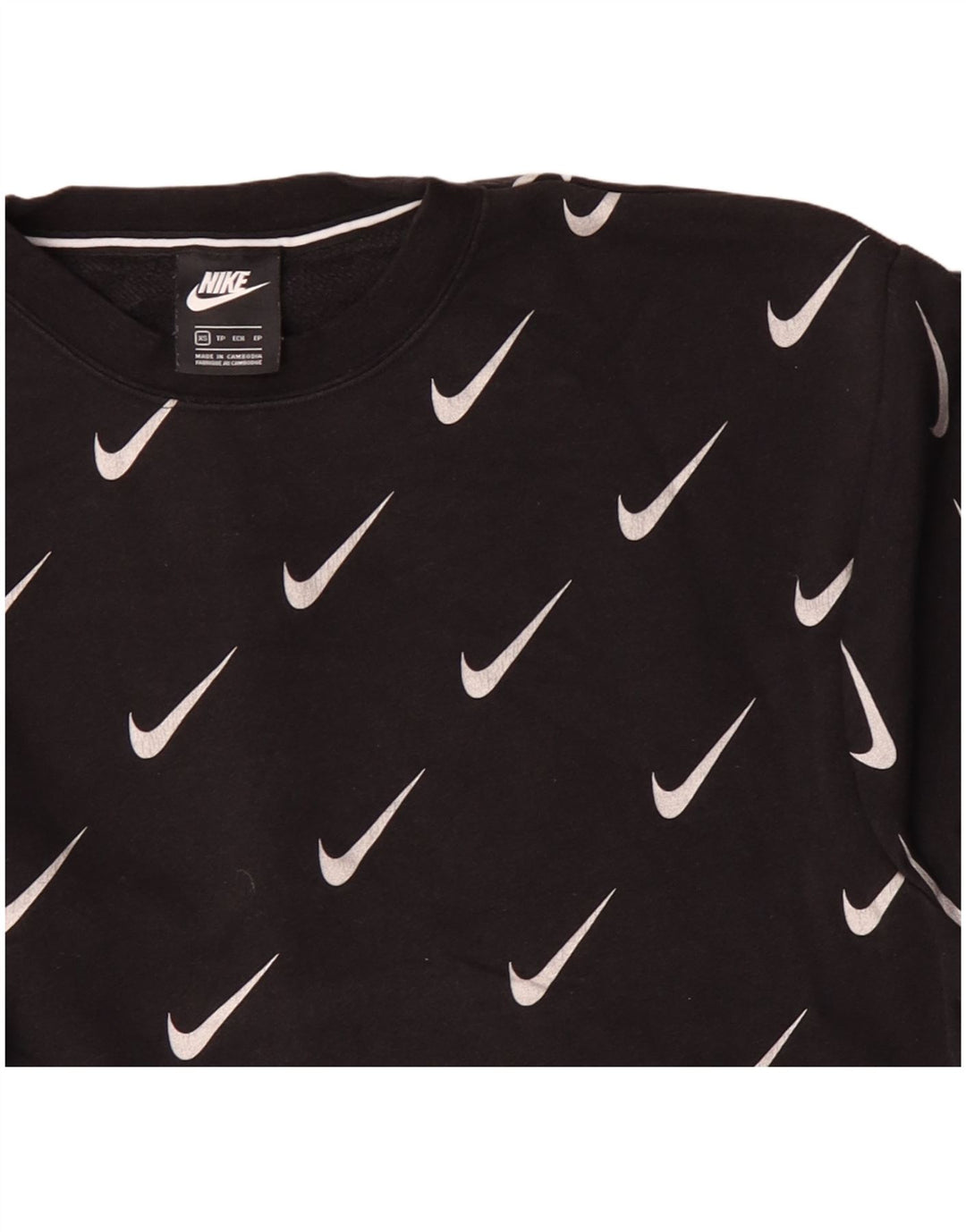 NIKE grafisk sweatshirt til mænd XS Sort bomuld