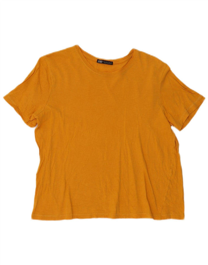 Zara T-Shirt Top UK 14 Medium Gul