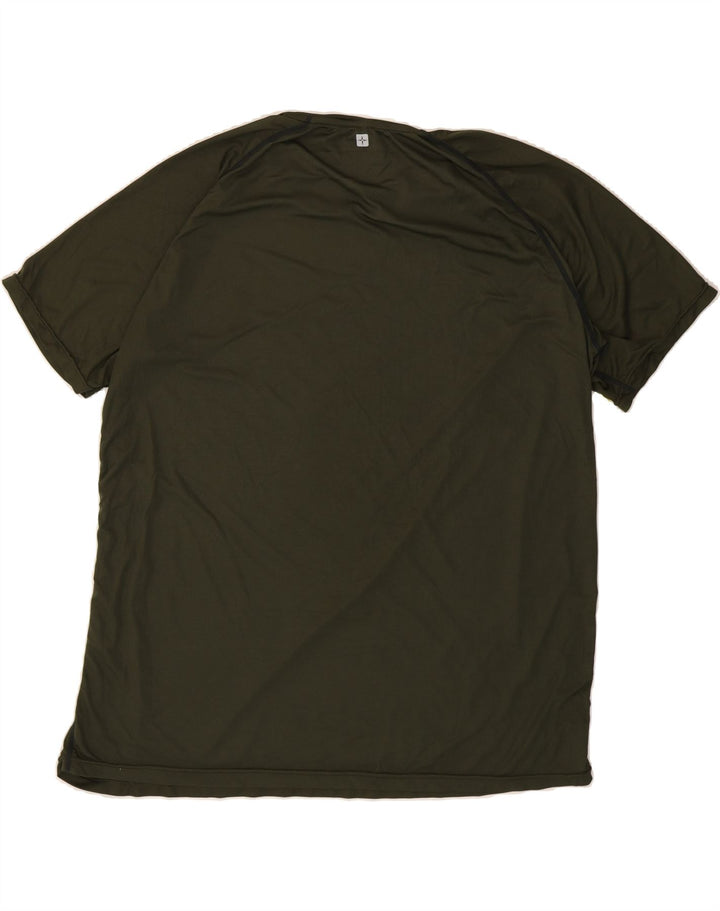 MOUNTAIN WAREHOUSE Mens T-Shirt Top 2XL Khaki Vintage Mountain Warehouse and Second-Hand Mountain Warehouse from Messina Hembry 