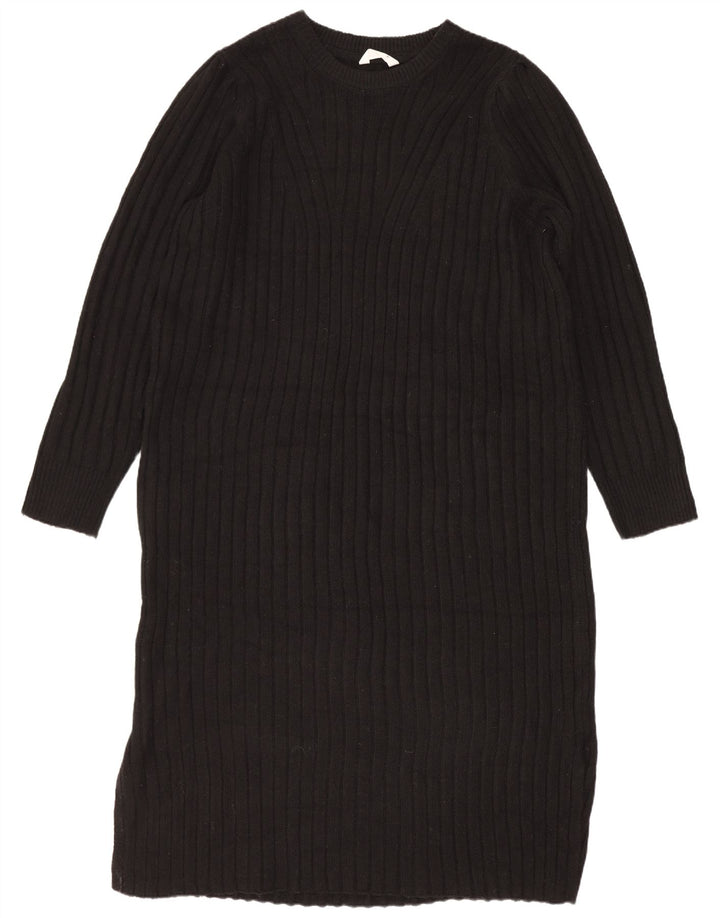 John Lewis Langærmet Oversized Jumper Kjole til kvinder, UK 14 Medium Sort