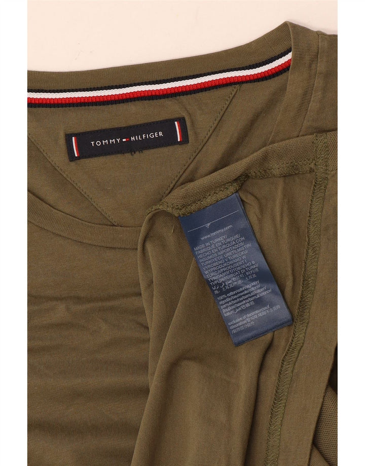 TOMMY HILFIGER Herre T-shirt Top Medium Khaki Bomuld