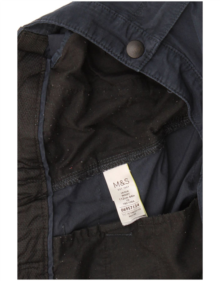 Marks & Spencer Herre Cargo Shorts W44 2XL Marineblå Bomuld
