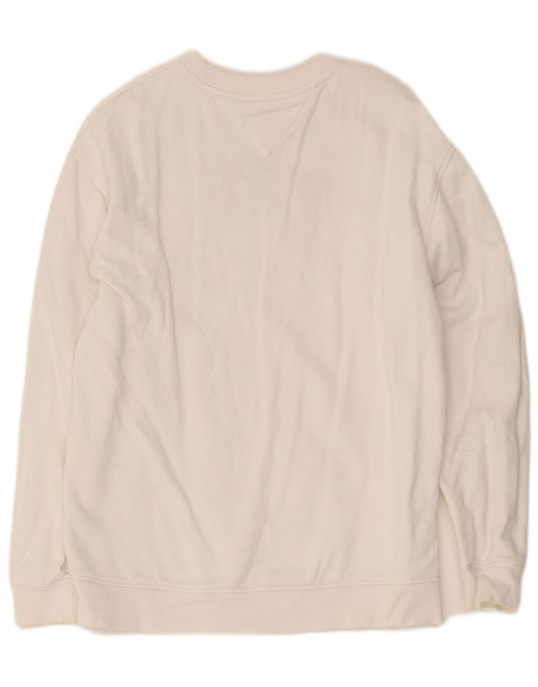 Tommy Hilfiger Dame Grafisk Oversized Sweatshirt Jumper UK 10 Small White