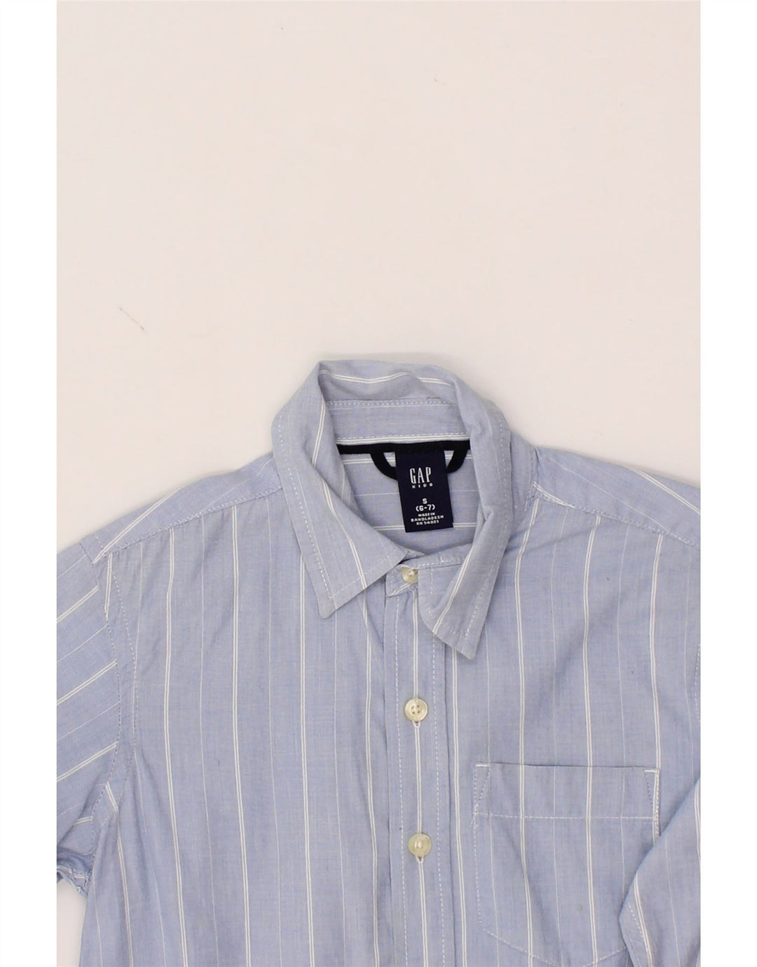 GAP Boys Shirt 6-7 Years Small Blue Striped Vintage Gap and Second-Hand Gap from Messina Hembry 