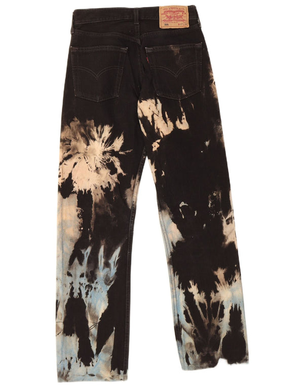 Levi's Dame 501 Straight Jeans W27 L29 Black Tie Dye Bomuld