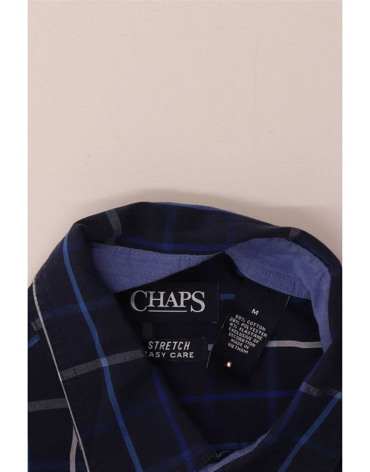 Chaps Herre Easy Care skjorte Medium marineblå ternet bomuld