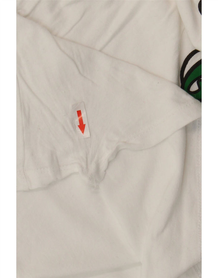 Puma Grafisk T-Shirt Top UK 16 Stor hvid bomuld