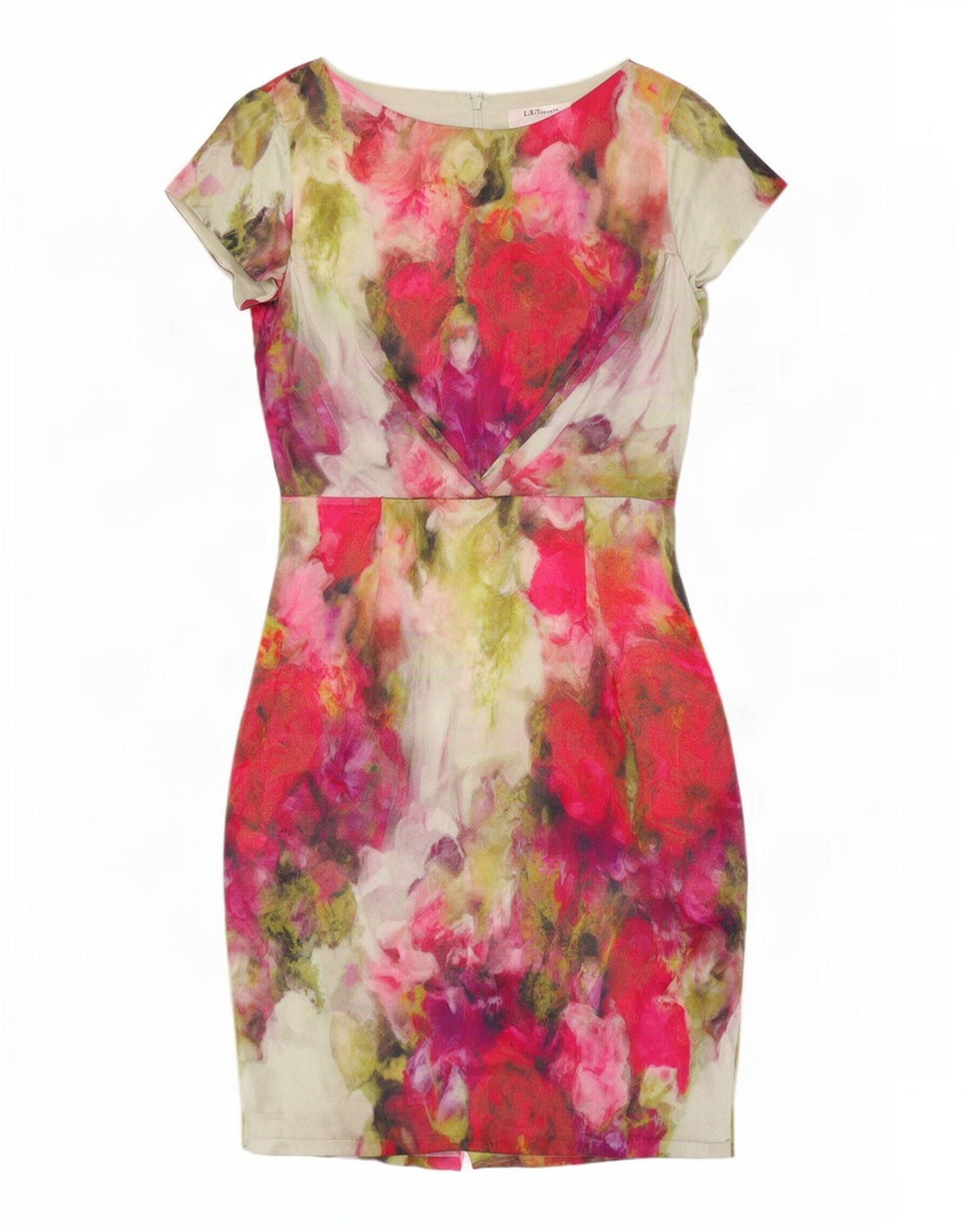 L.K. Bennett Kvinders Skede Kjole UK 12 Medium Multicolored Floral Silke