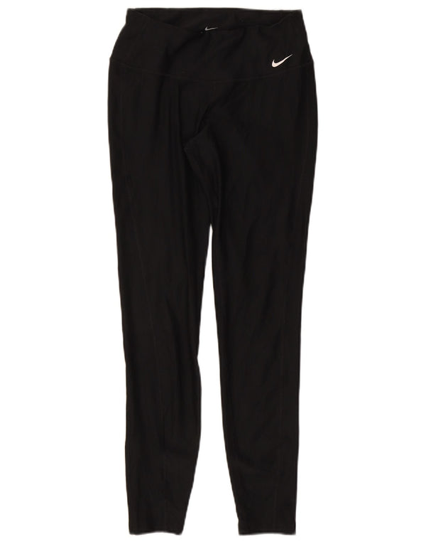 Nike Dame Dri Fit Leggings UK 6 XS Sort Polyester