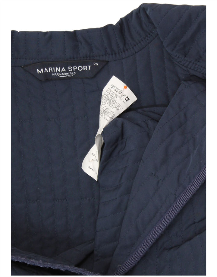 MARINA RINALDI Womens 3 Button Blazer Jacket Size 25 Large Navy Blue